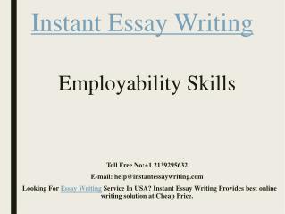 Sample PPT ON Employability Skills