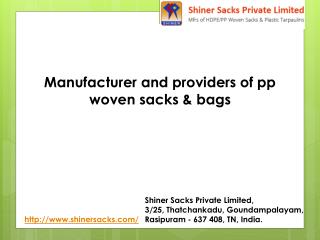 hdpe pp woven sacks manufacturer India