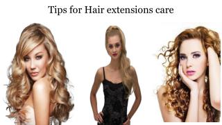 Tips for Hair extensions care