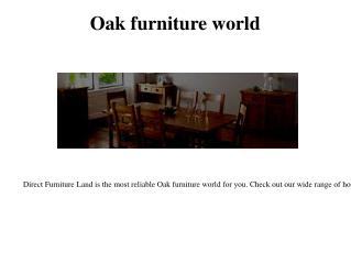 Oak furniture