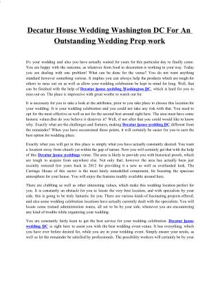 Decatur House Wedding Washington DC For An Outstanding Wedding Prep work2