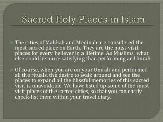 Sacred Holy Places in Islam