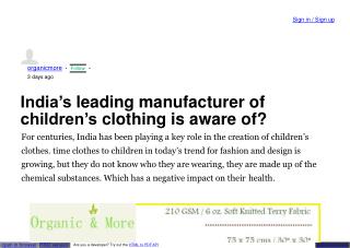 kids clothes manufacturers in india