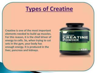 Different Types of Creatine