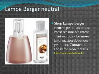 Lampe Berger neutral