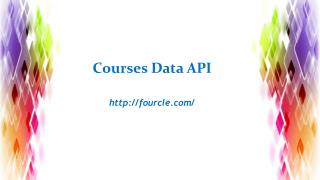 Courses Data API - Fourcle