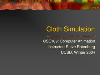 Cloth Simulation