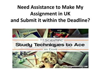 Make My Assignment Online UK at Cheap Price From MyAssignmenthelp.com Professionals