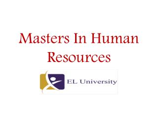 Masters In Human Resources