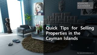 Quick Tips for Selling Properties in the Cayman Islands