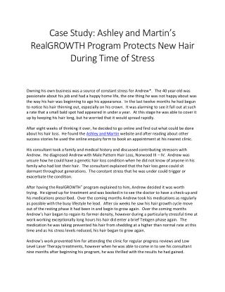 Case Study: Ashley and Martin’s RealGROWTH Program Protects New Hair During Time of Stress