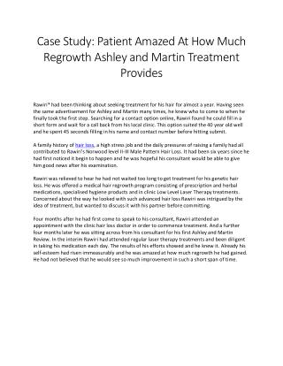 Patient Amazed At How Much Regrowth Ashley and Martin Treatment Provides