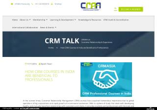 How CRM Courses in India are Beneficial to Professionals