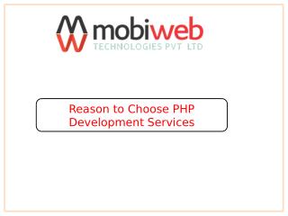 Reason to Choose PHP Development Services