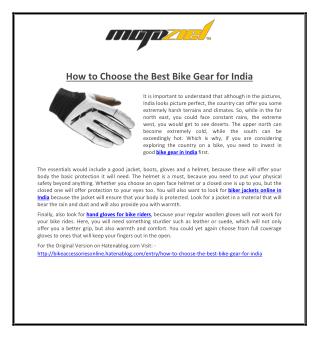 How to Choose the Best Bike Gear for India
