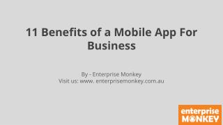 11 Benefits of a Mobile App For Business