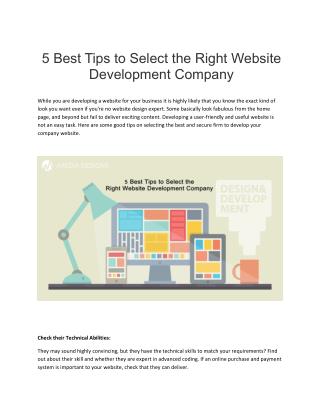 Tips to Select Right Website Development Company - iMedia Designs