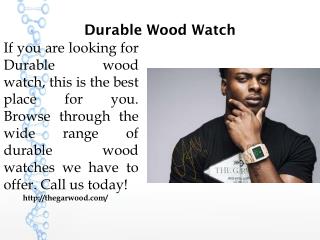 Durable Wood Watch