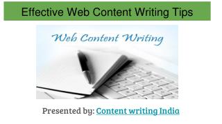 Effective web content writng tips