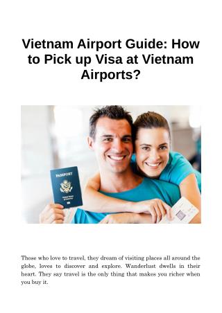 Vietnam Airport Guide: How to Pick up Visa at Vietnam Airports