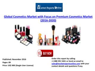 Cosmetics Market with Focus on Premium Cosmetics Market