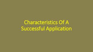 Characteristics Of A Successful Mobile Application