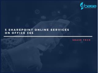 5 SharePoint Online Services on Office 365