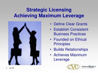 Strategic Licensing Achieving Maximum Leverage