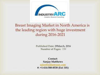 Breast Imaging Market: breast ultrasound machine to have high demand and sales by 2021 | IndustryARC