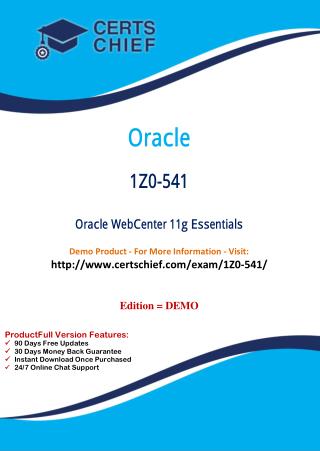 1Z0-541 IT Certification Course