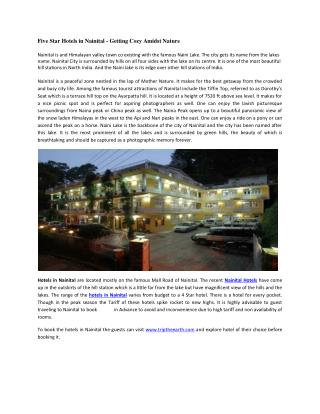 hotels in nainital 