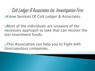 Voice Against Injustice with Colt Ledger & Associates Inc.