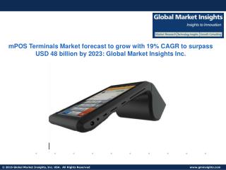 mPOS Terminals Market share forecast to grow at 19% CAGR from 2016 to 2023