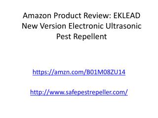 Amazon Product Review: EKLEAD New Version Electronic Ultrasonic Pest Repellent