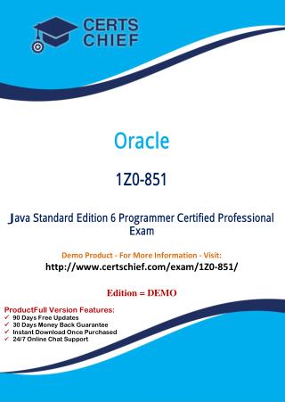 1Z0-851 Exam Certification Test