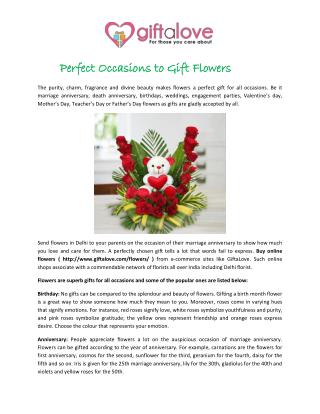 Perfect Occasions to Gift Flowers