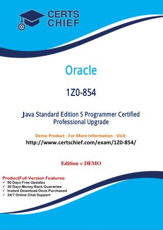 1Z0-854 Exam Certification Test