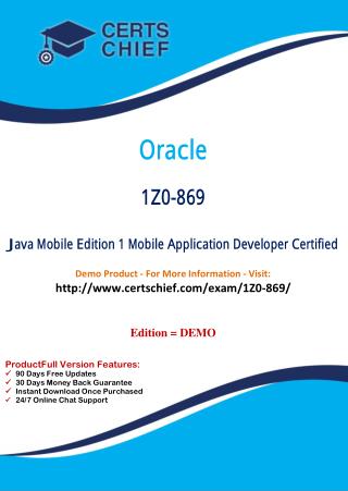 1Z0-869 Professional Certification