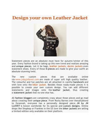 Design your own Leather Jacket