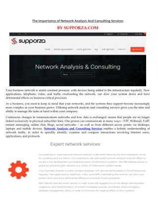Network Analysis And Consulting Services