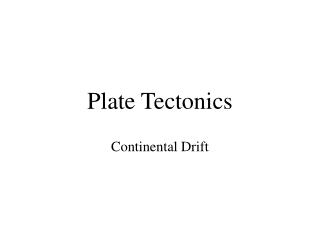 Plate Tectonics