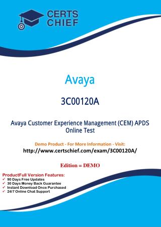 3C00120A Latest Certification Practice Test