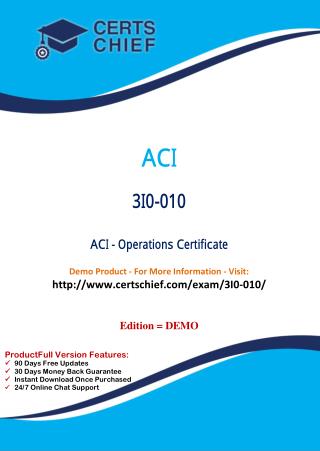 3I0-010 Latest Certification Practice Test