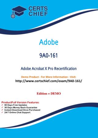 9A0-161 IT Certification Program