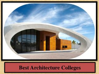 Best Architecture Colleges