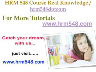 HRM 548 Course Real Tradition,Real Success / hrm548dotcom