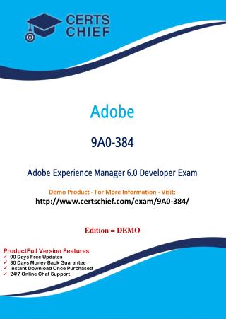 9A0-384 Professional Certification Test