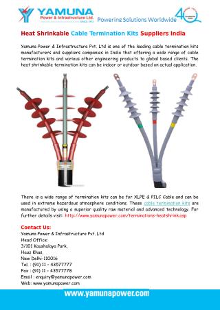 Heat Shrinkable Cable Termination Kits