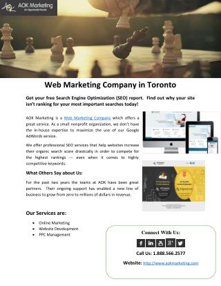 Web Marketing Company in Toronto