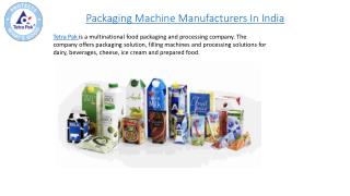 Packaging Machine Manufacturers